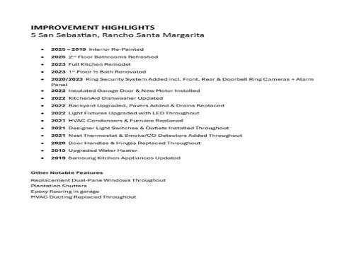 5 San Sebastian , Rancho Santa Margarita, CA